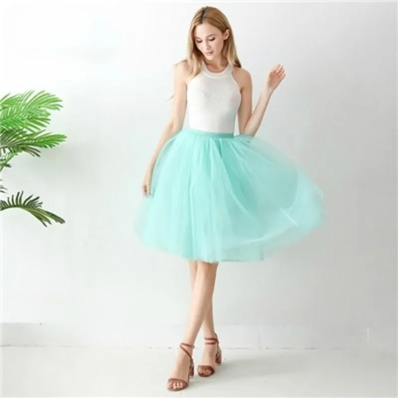 5 Layered Chic and Pastel Tulle Skirt