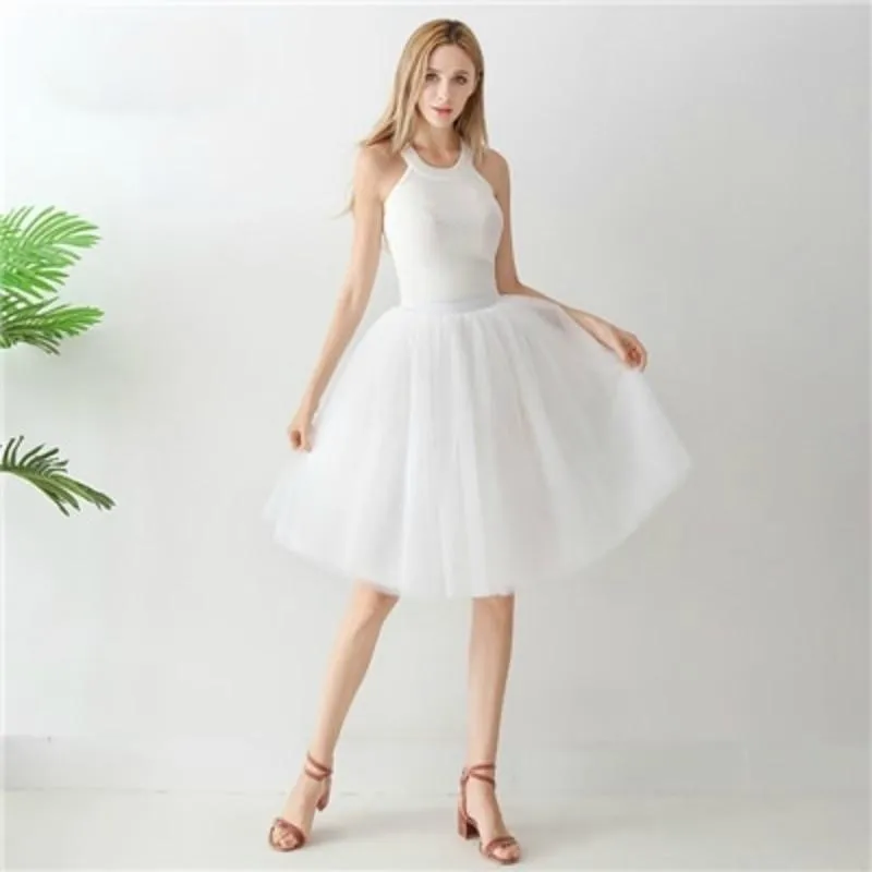 5 Layered Chic and Pastel Tulle Skirt