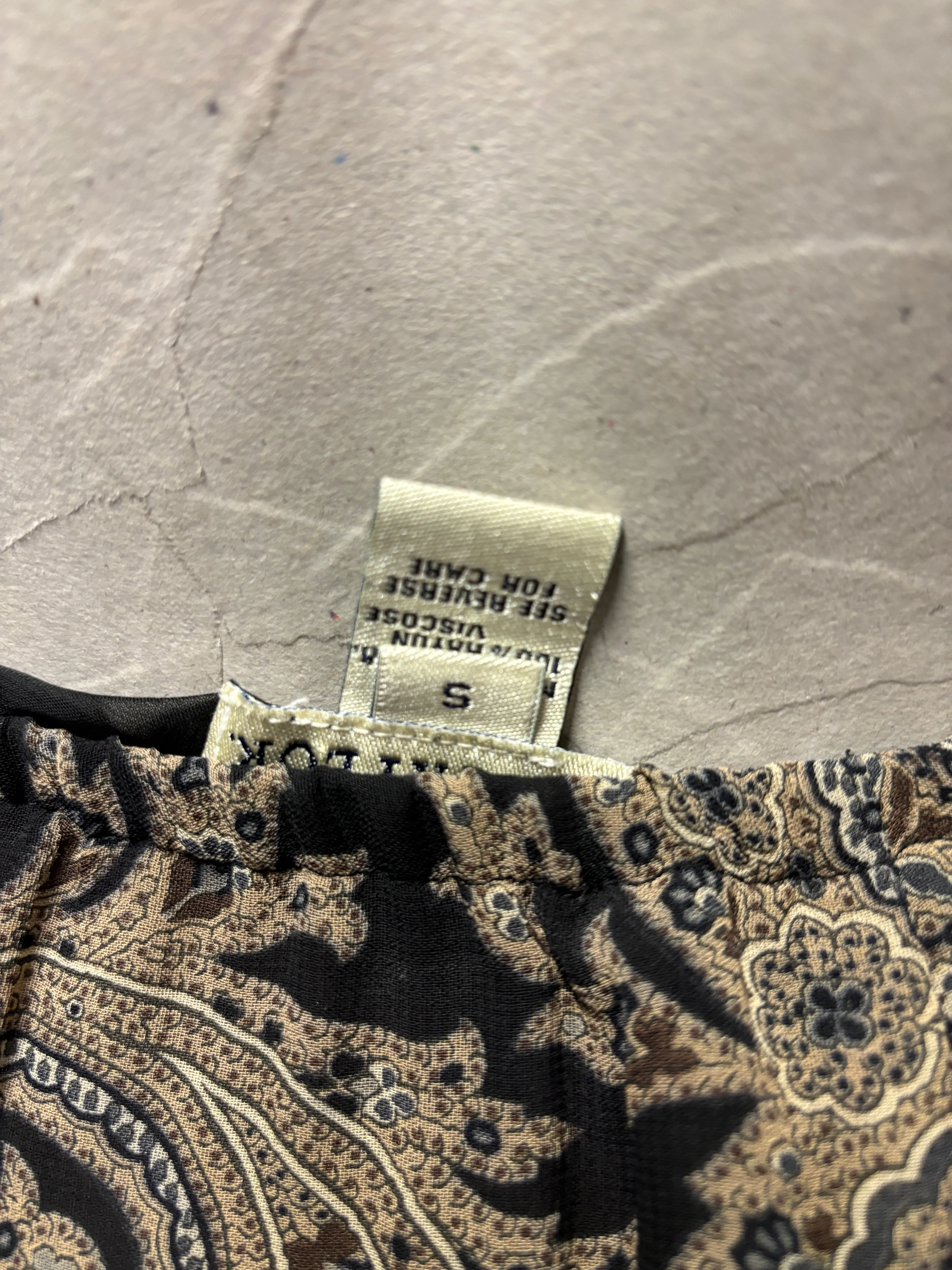 Ann Taylor Brown Paisley Mini Wrap Skirt Small