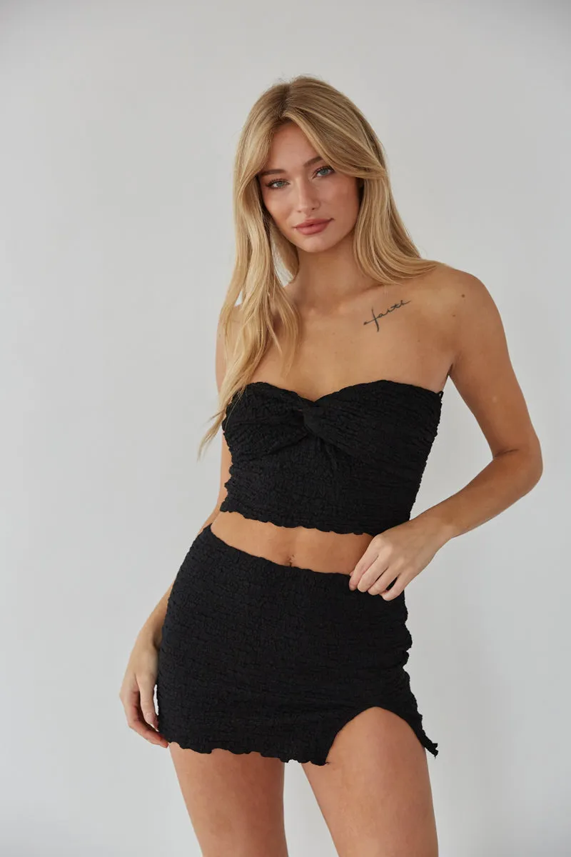 Avalon Smocked Cropped Tube Top