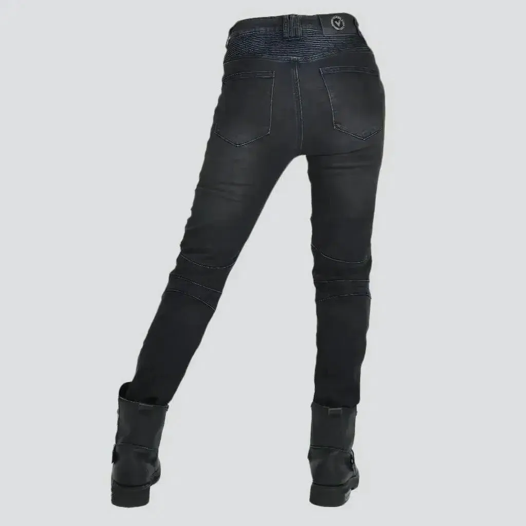 Biker women's sanded jeans