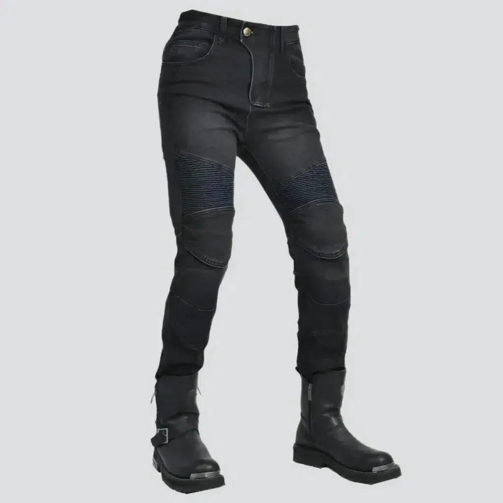 Biker women's sanded jeans