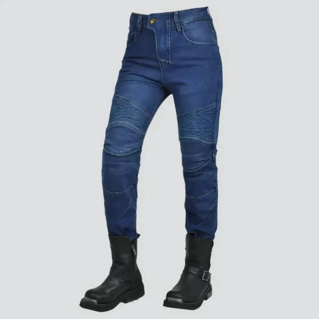 Biker women's sanded jeans