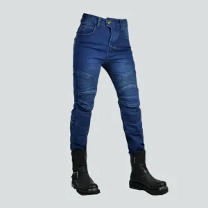 Biker women's sanded jeans