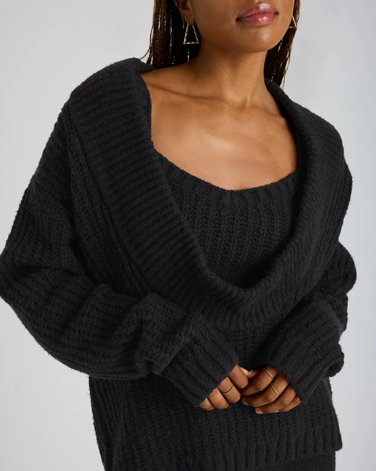 Blanket Soft Open Back Sweater