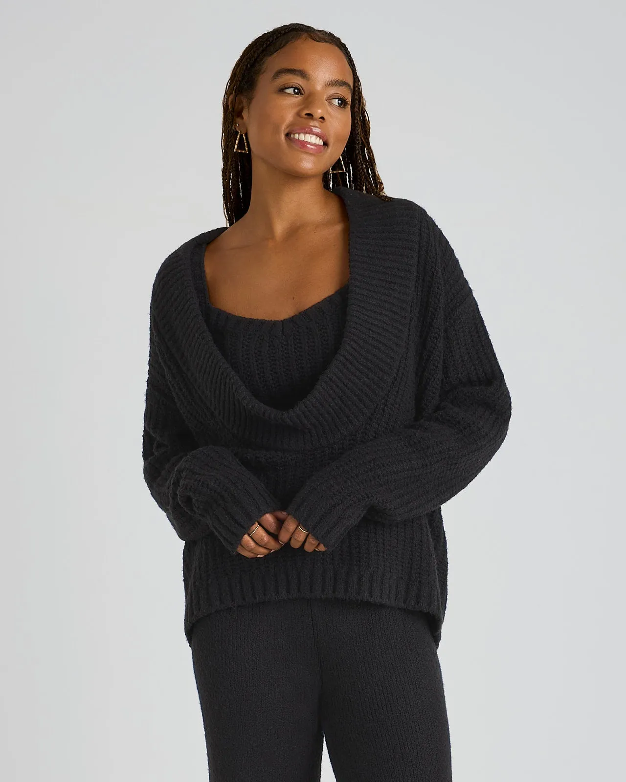 Blanket Soft Open Back Sweater