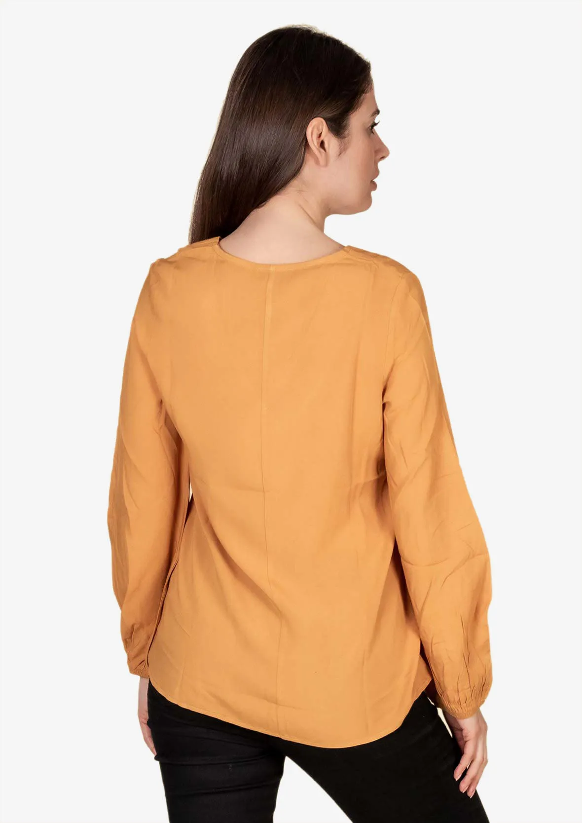 Blouson Sleeve V-Neck Top