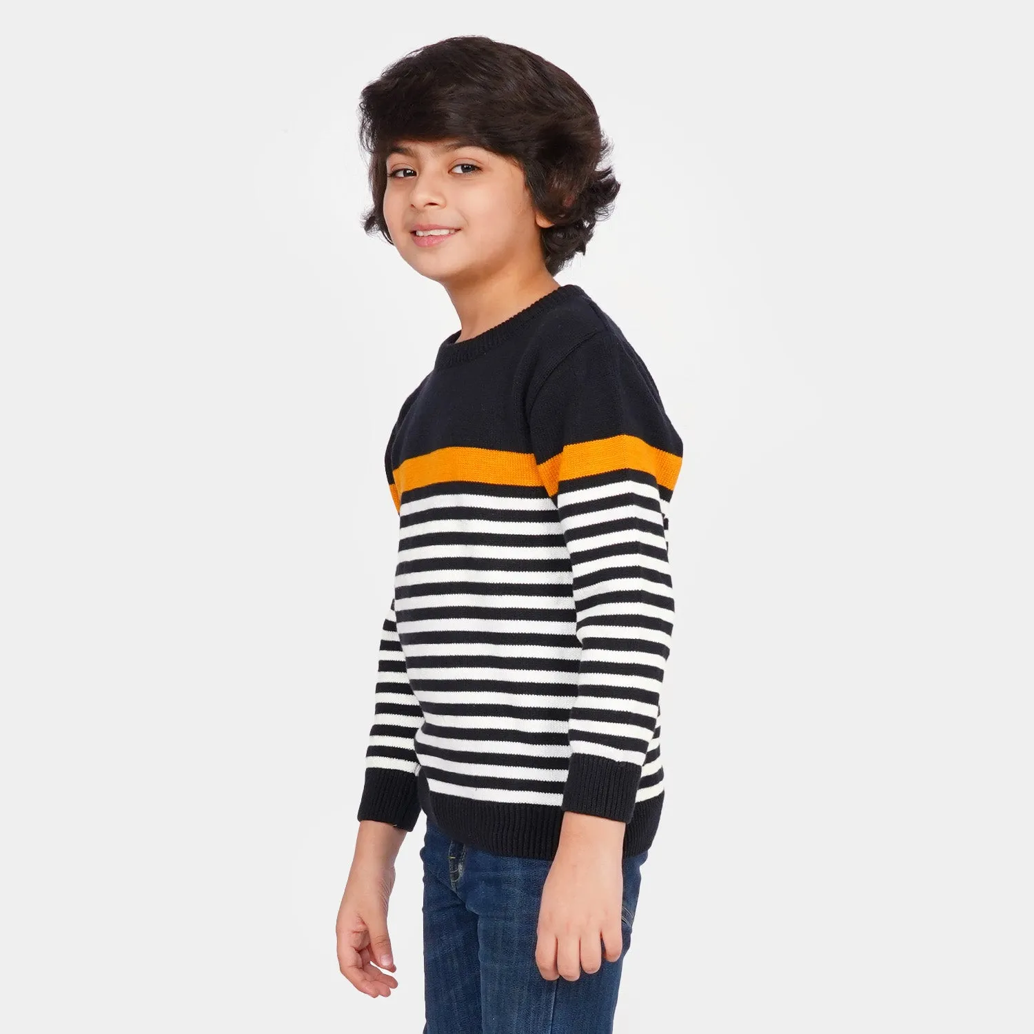 Boys Sweater Streak - BLACK