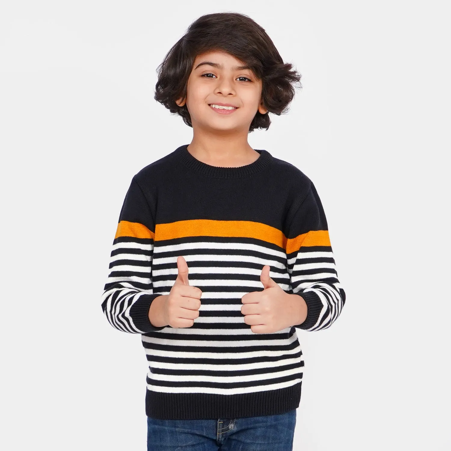 Boys Sweater Streak - BLACK