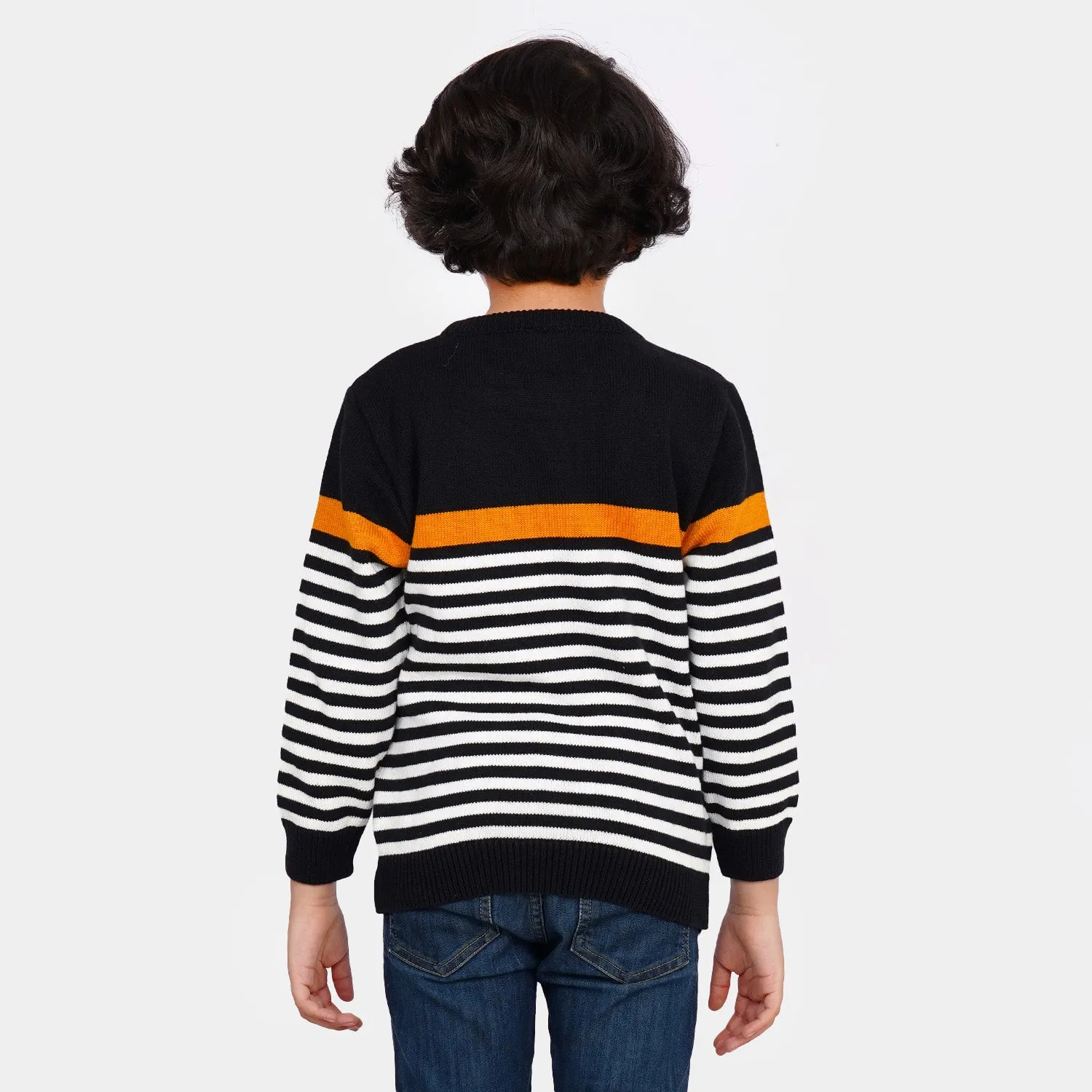 Boys Sweater Streak - BLACK