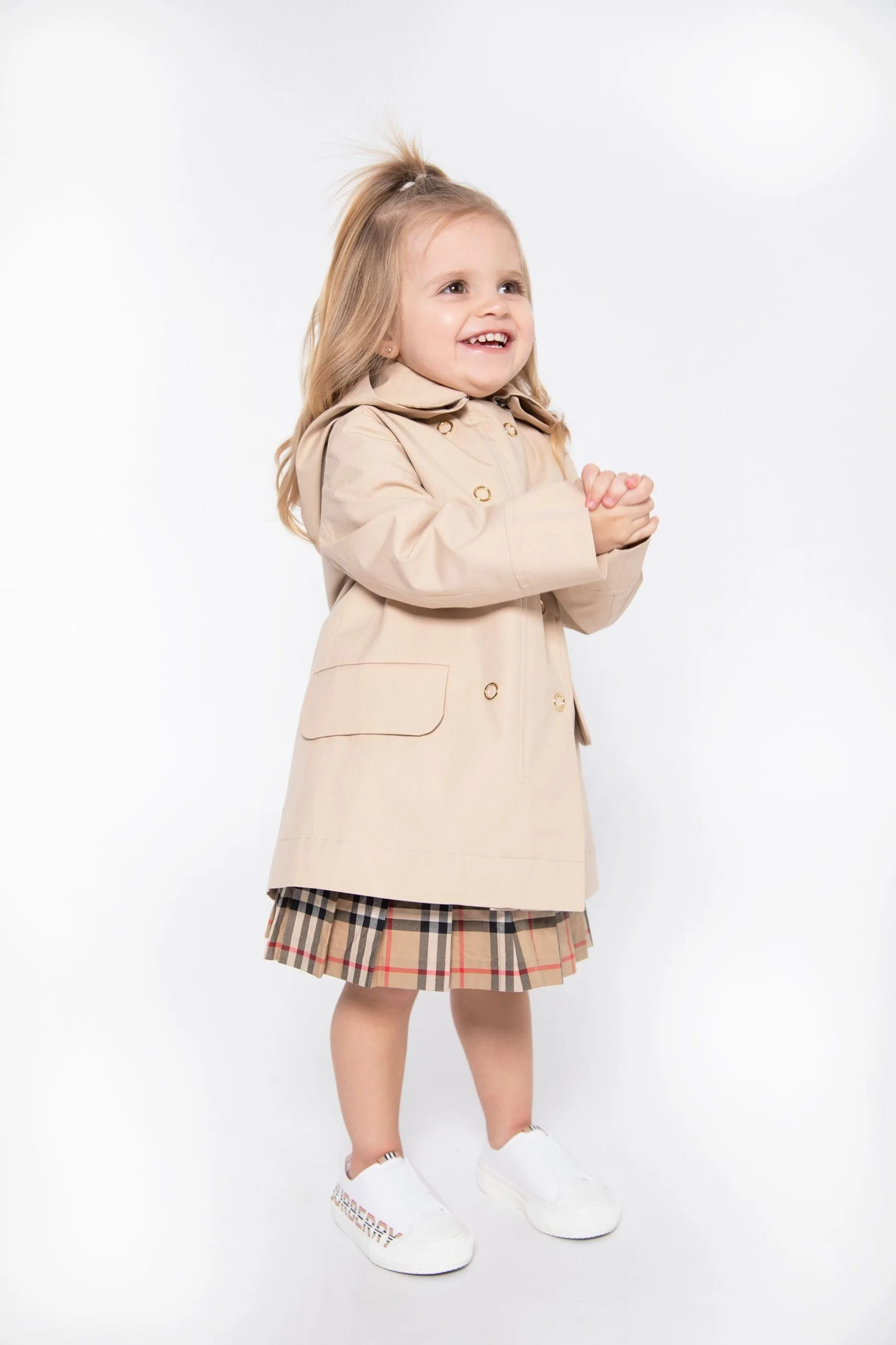 Burberry Baby Girls Branded Coat