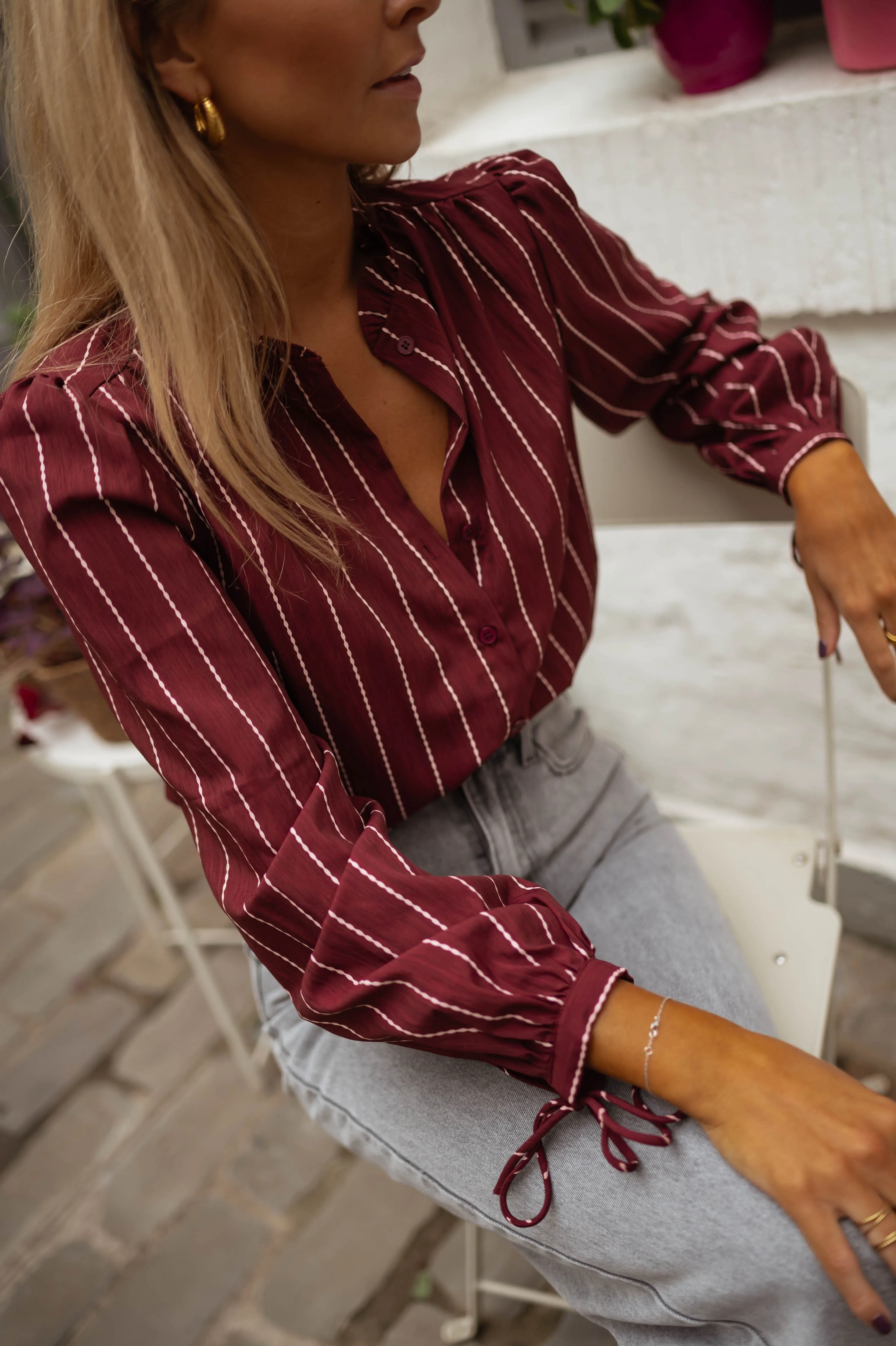 Burgundy Dorli Blouse