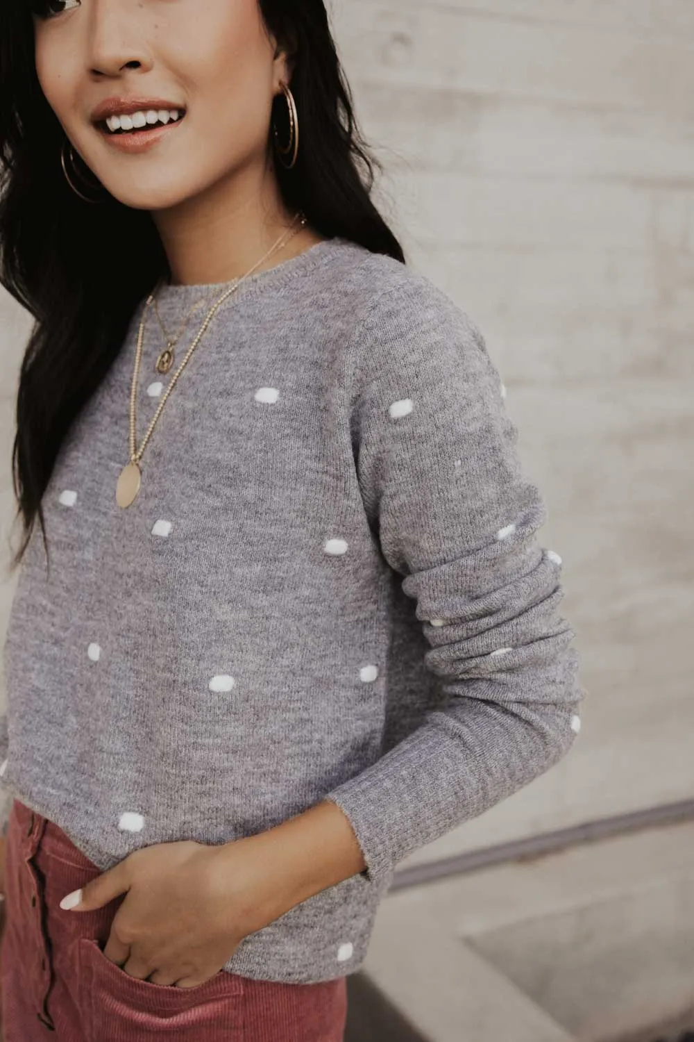 Cozy Polka Dot Sweater