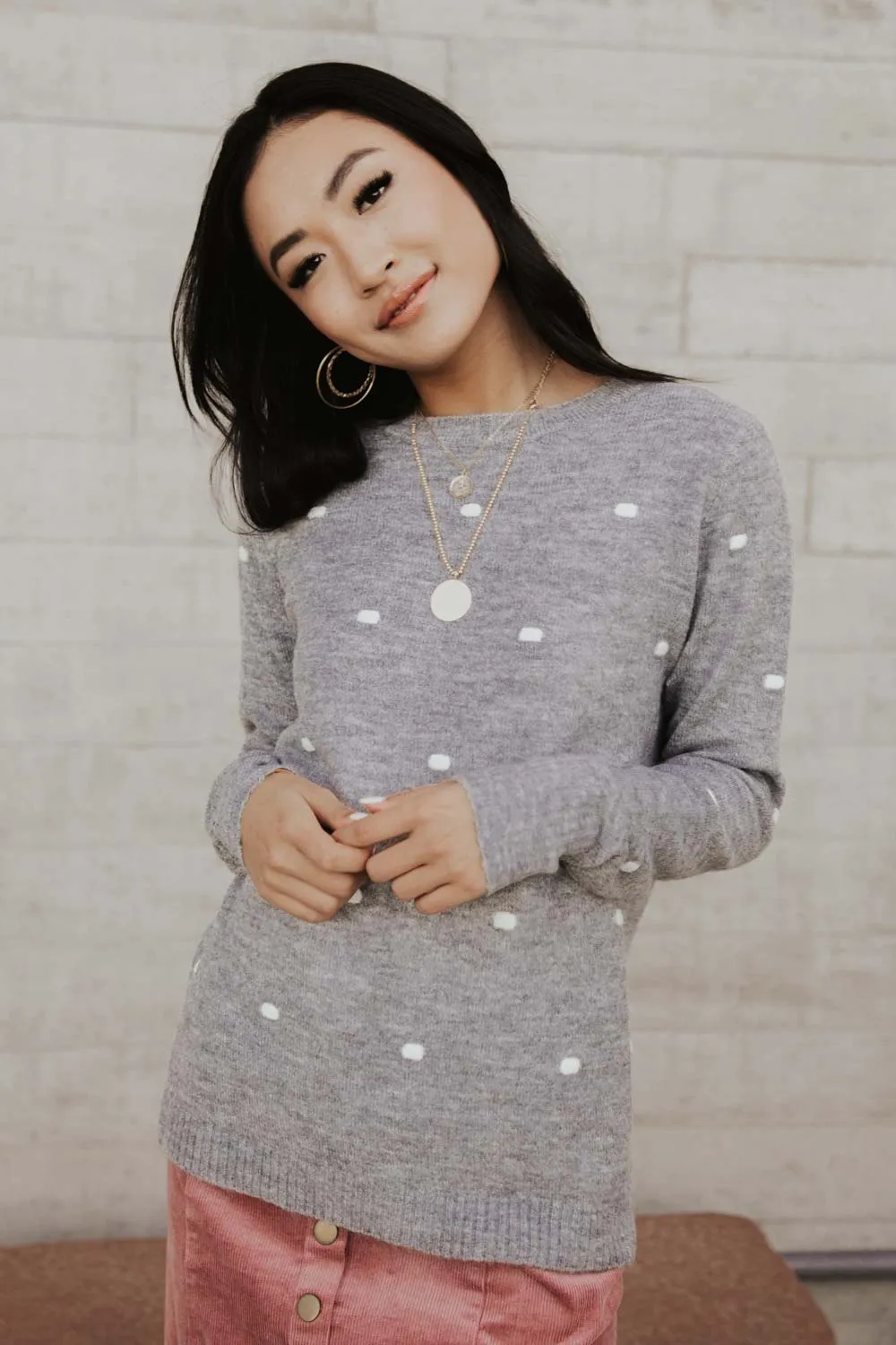 Cozy Polka Dot Sweater