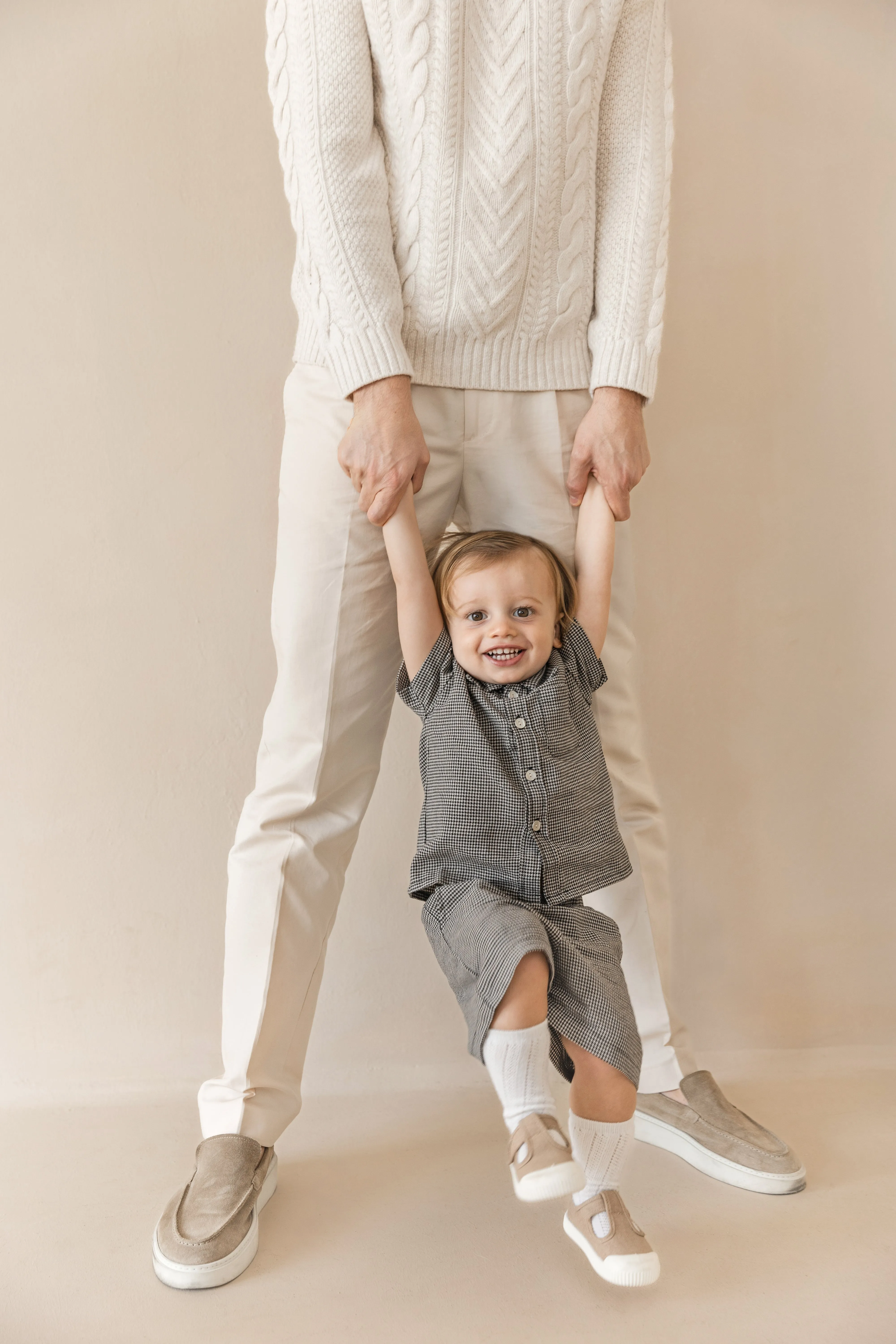 Cruz Boys Shirt and Shorts Set in Houndstooth