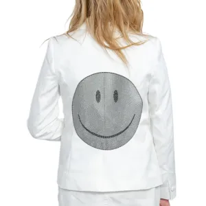 Crystal Smile Blazer - White