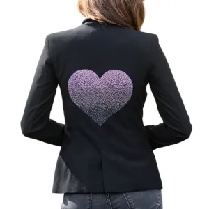 Crystals Ombre Heart Blazer