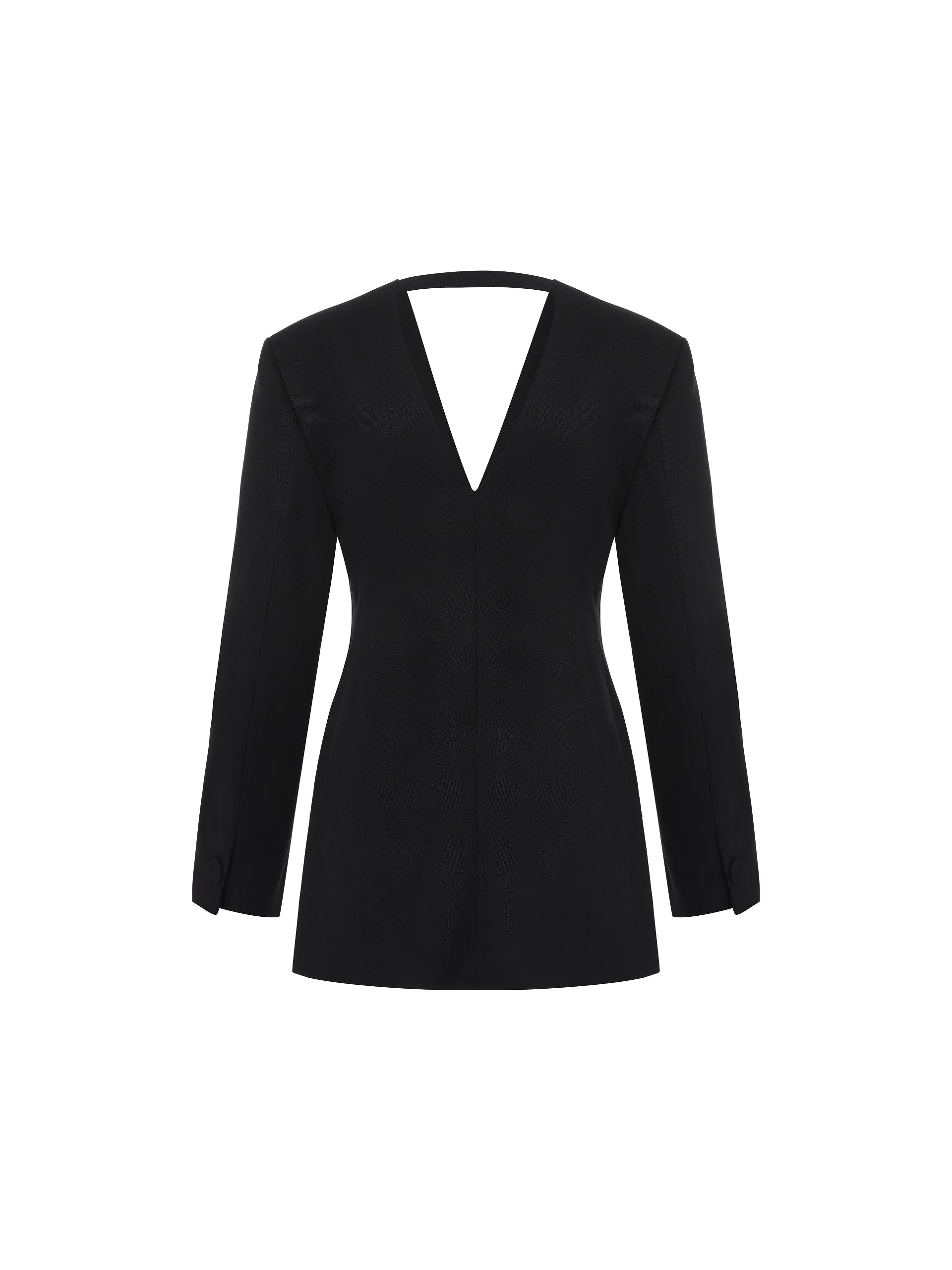 Cutout Back Single Breasted Blazer