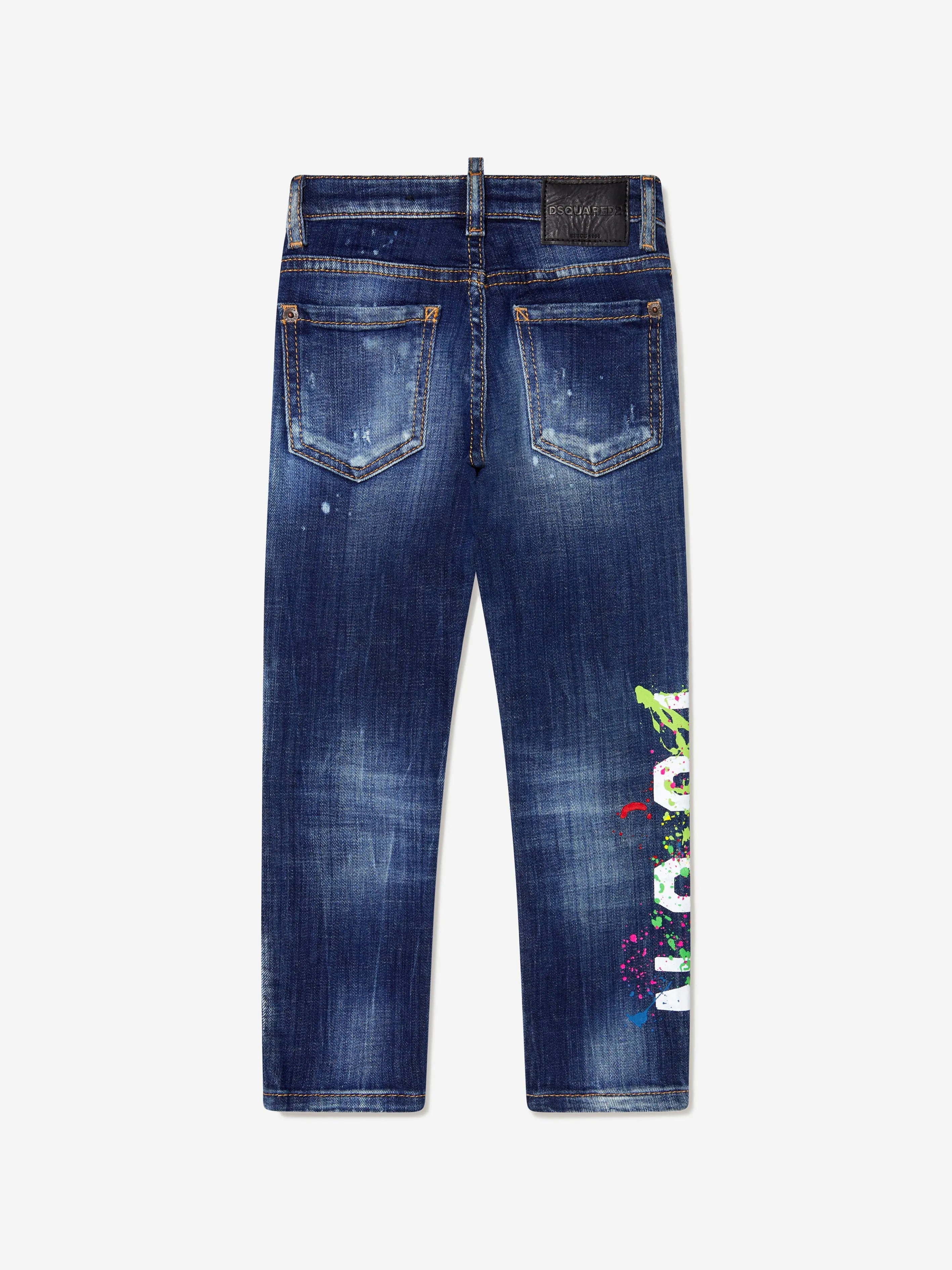 Dsquared2 Boys Icon Paint Splatter Jeans