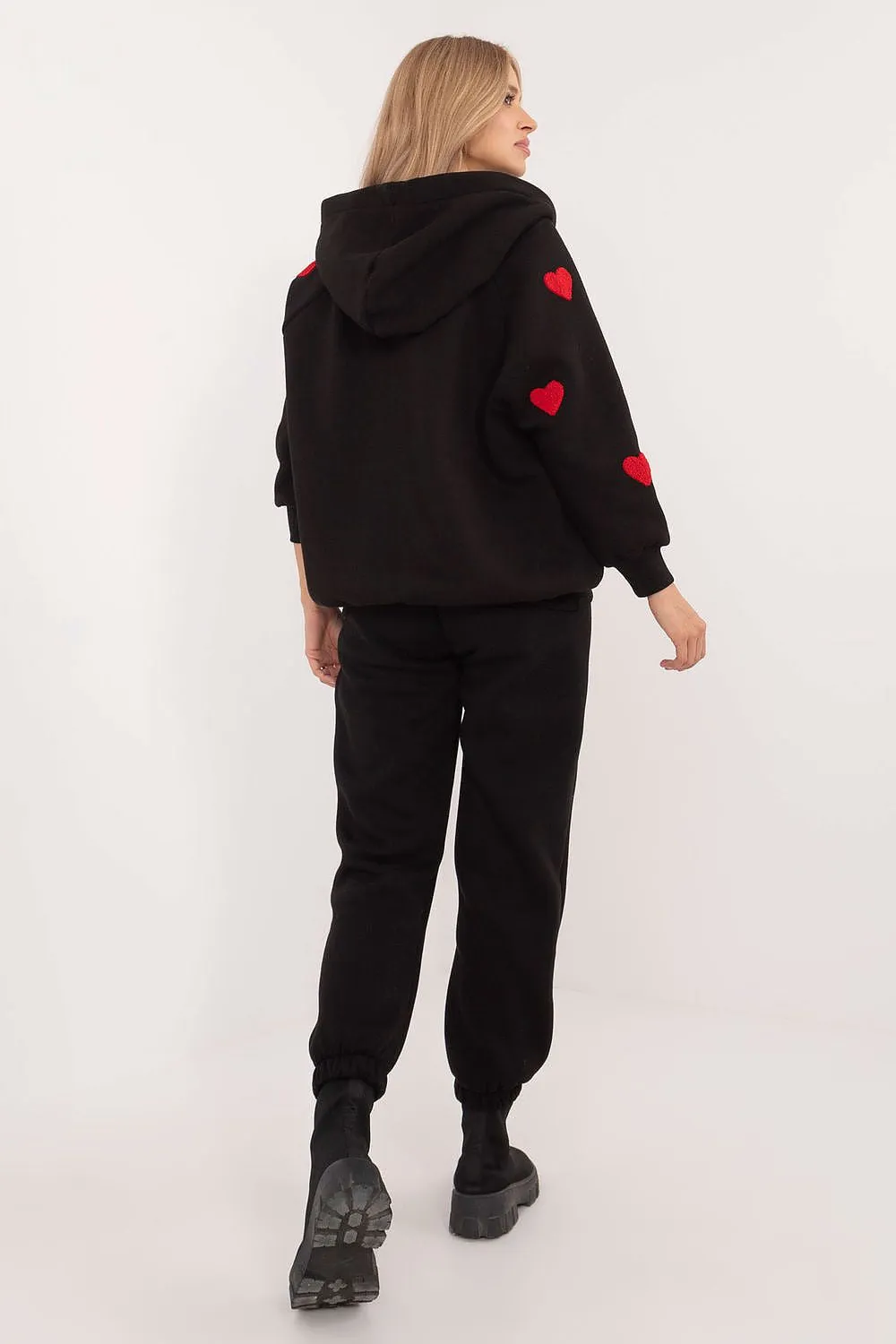 Factory Price Queen Of Hearts Two Piece Sweat Lounge Set