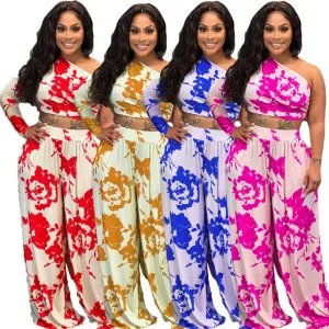 Fashion print two piece set（AY2294）