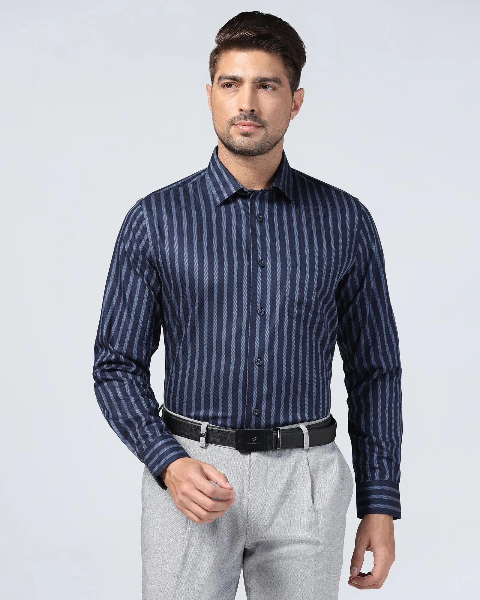 Formal Navy Stripe Shirt - Prism