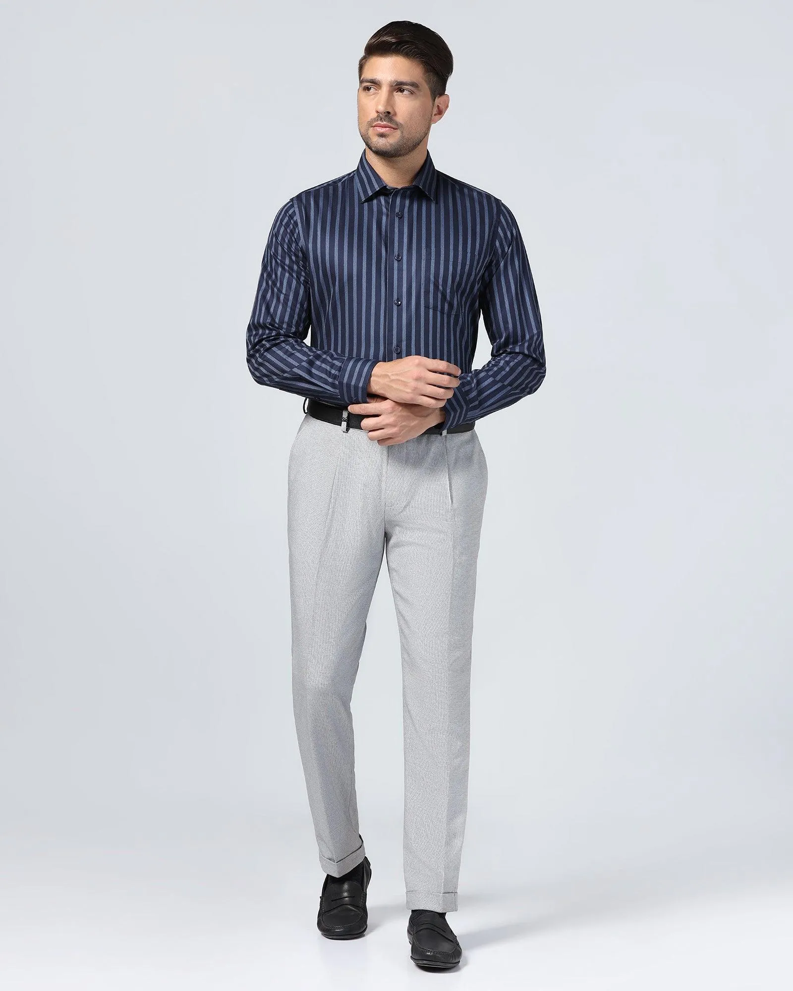 Formal Navy Stripe Shirt - Prism