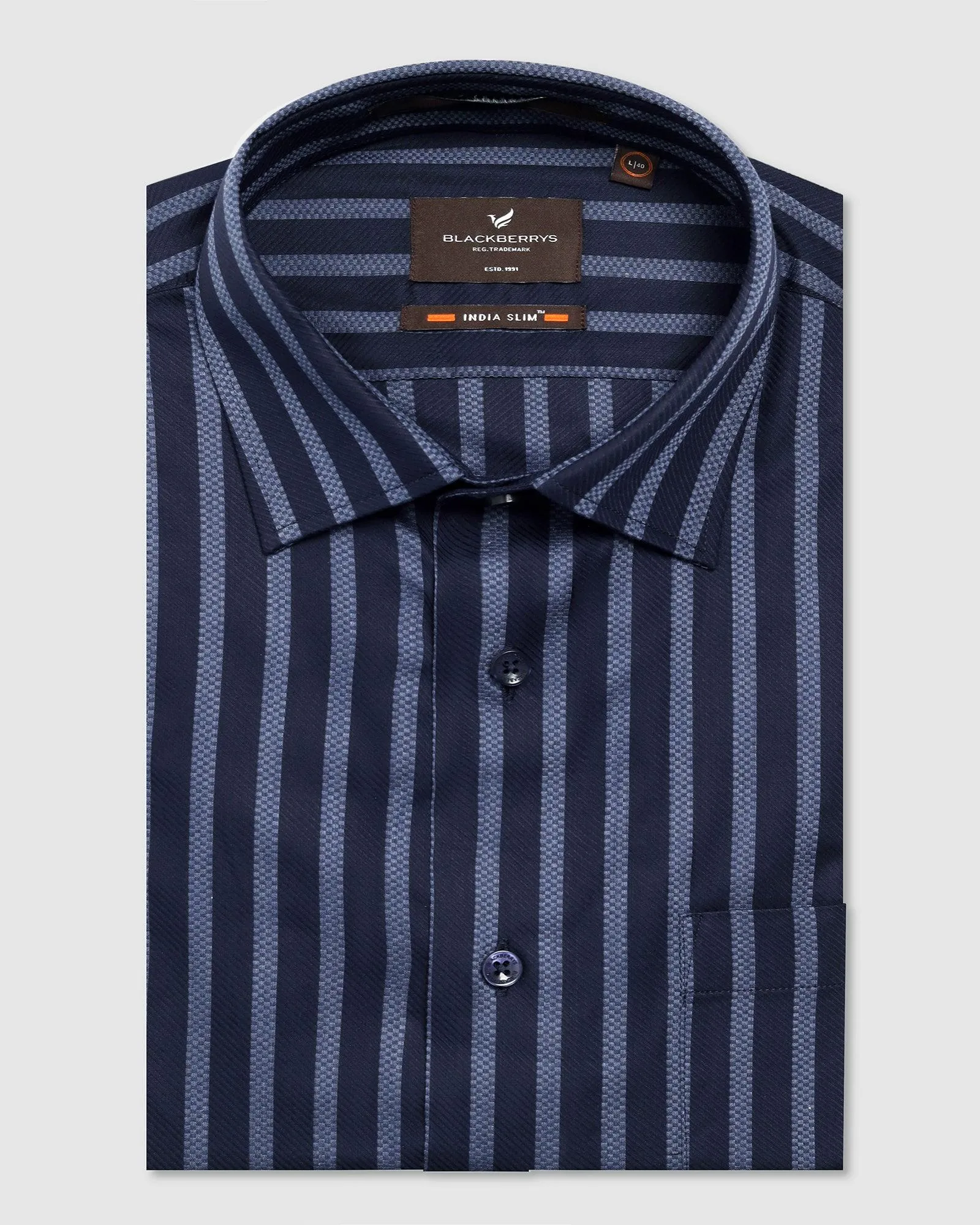 Formal Navy Stripe Shirt - Prism