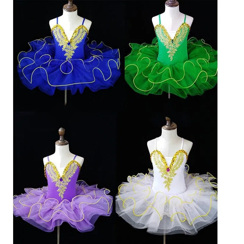 Girls Performance Ballerina Tutu Princess Costume