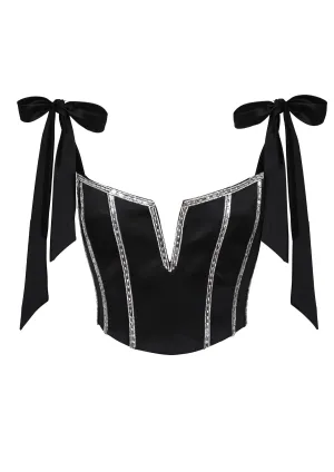 Glow Satin Swarovski Corset Top