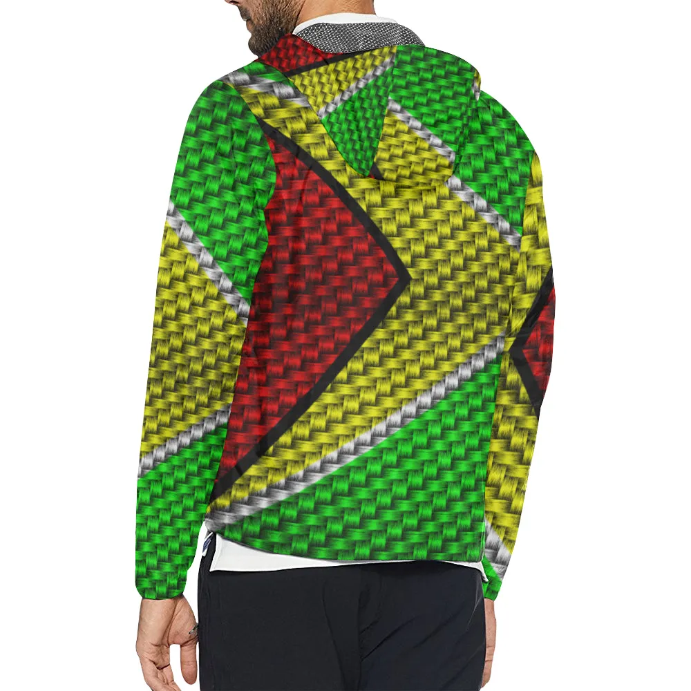 GUYANA FLAG All Over Print Windbreaker for Unisex