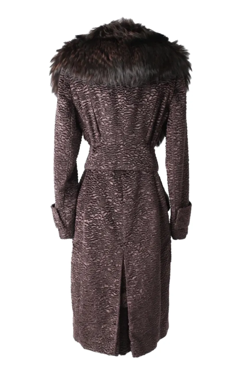 Iconic Fox Fur Belted Coat