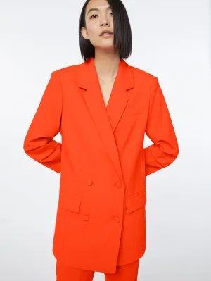 Imaan x FRAME Darted Blazer -- Poppy