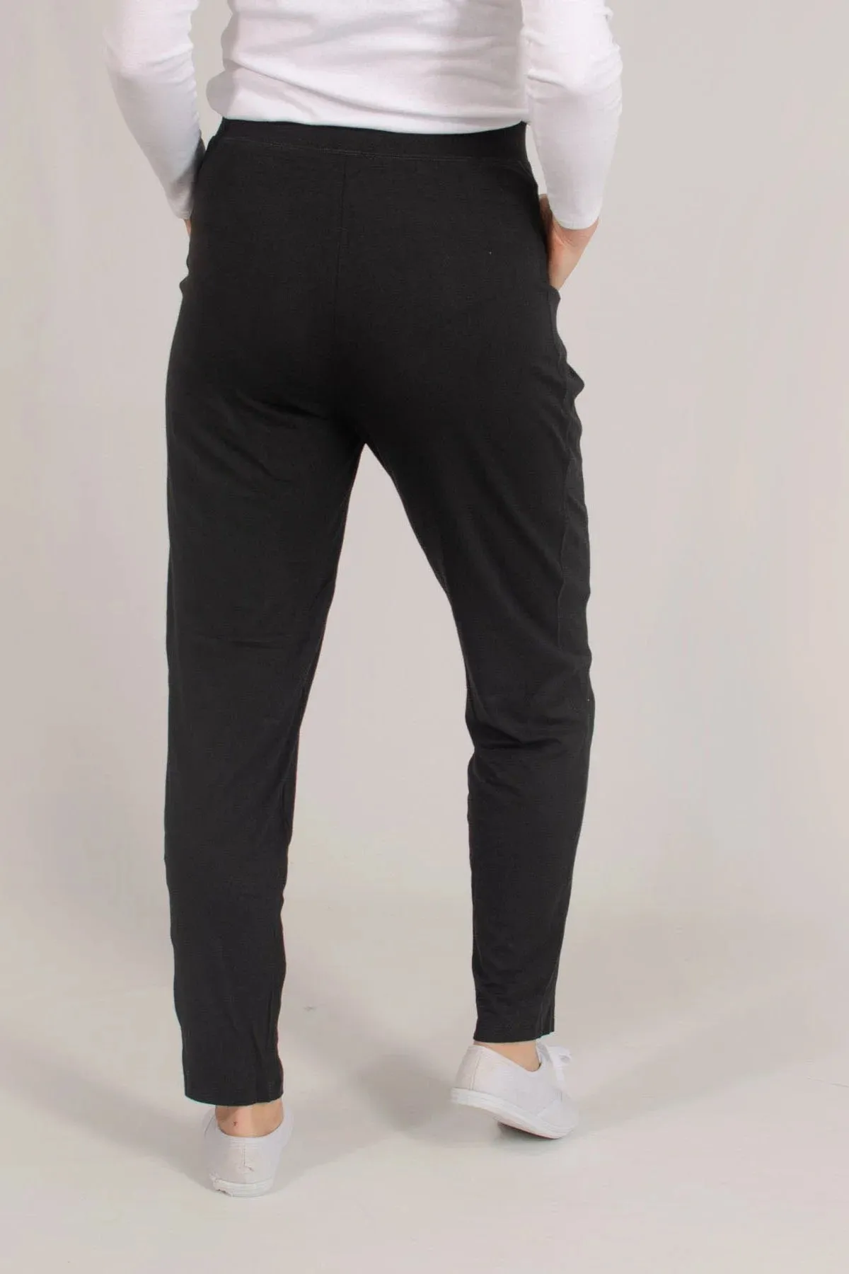 Jersey Pleat Front Tapered Trousers