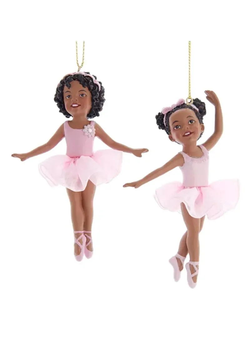 Little Pink Ballerina Ornament (4.25")