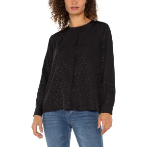 Long Sleeve Popover Woven Blouse