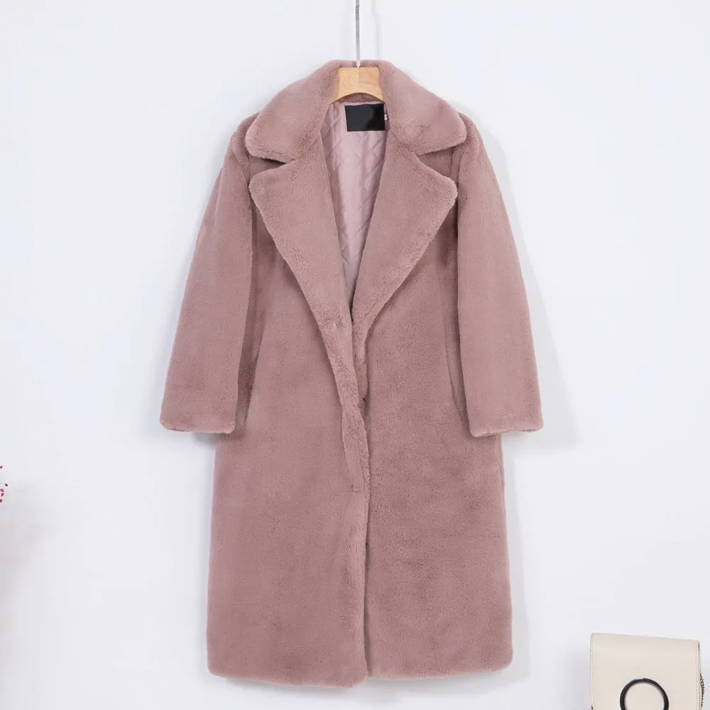 Luxurious Faux Fur Women's Winter Coat