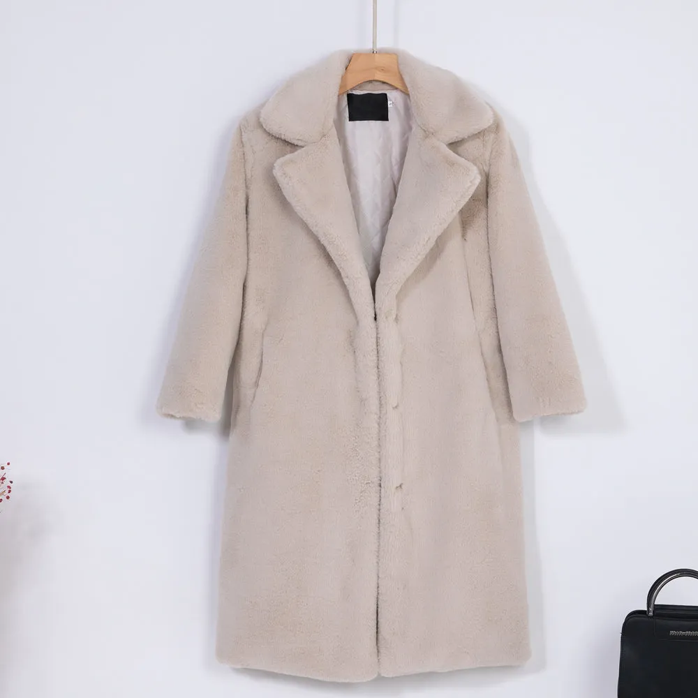 Luxurious Faux Fur Women's Winter Coat