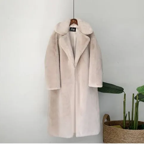 Luxurious Faux Fur Women's Winter Coat