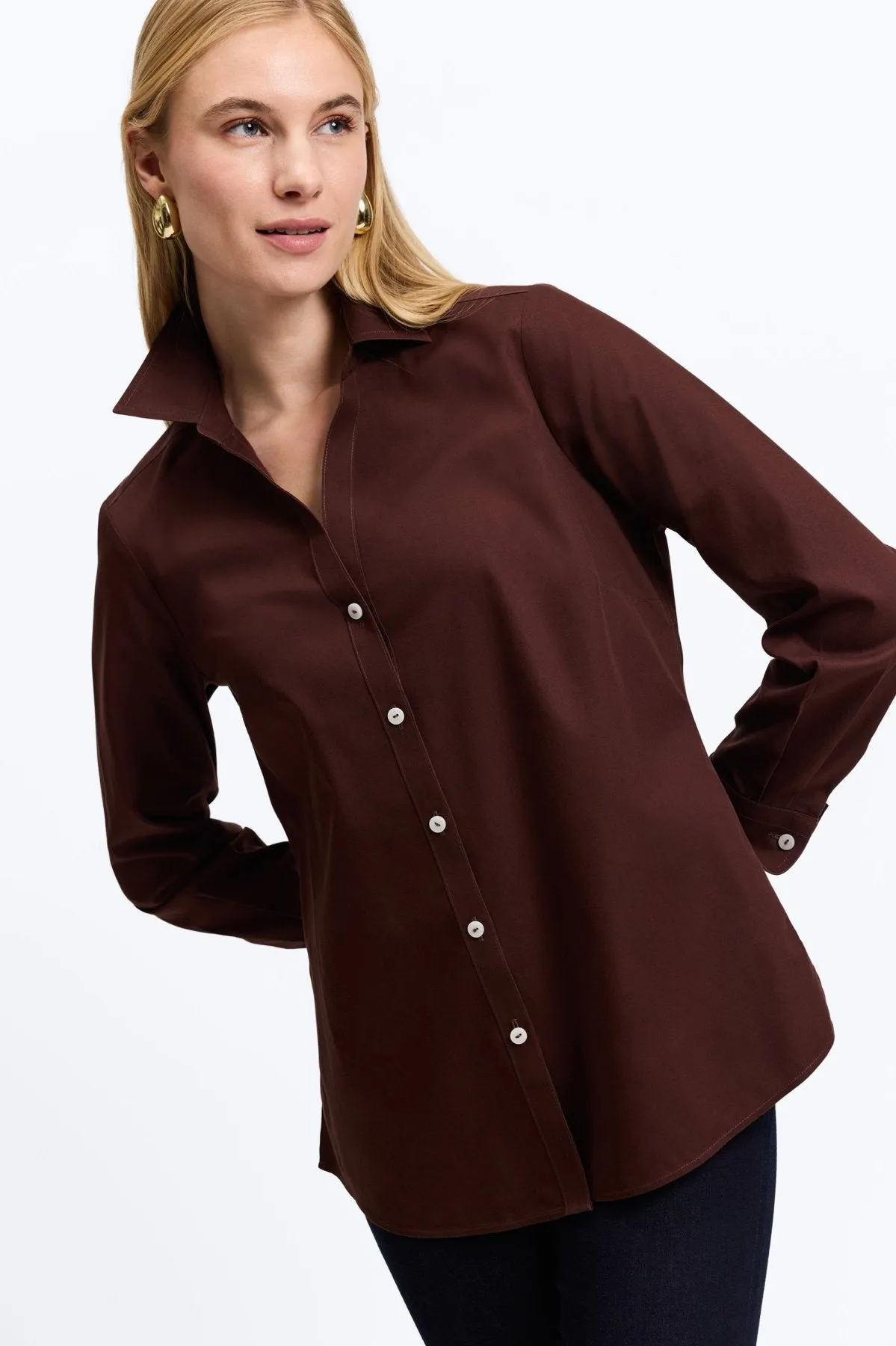 Mary Essential Pinpoint No Iron Shirt