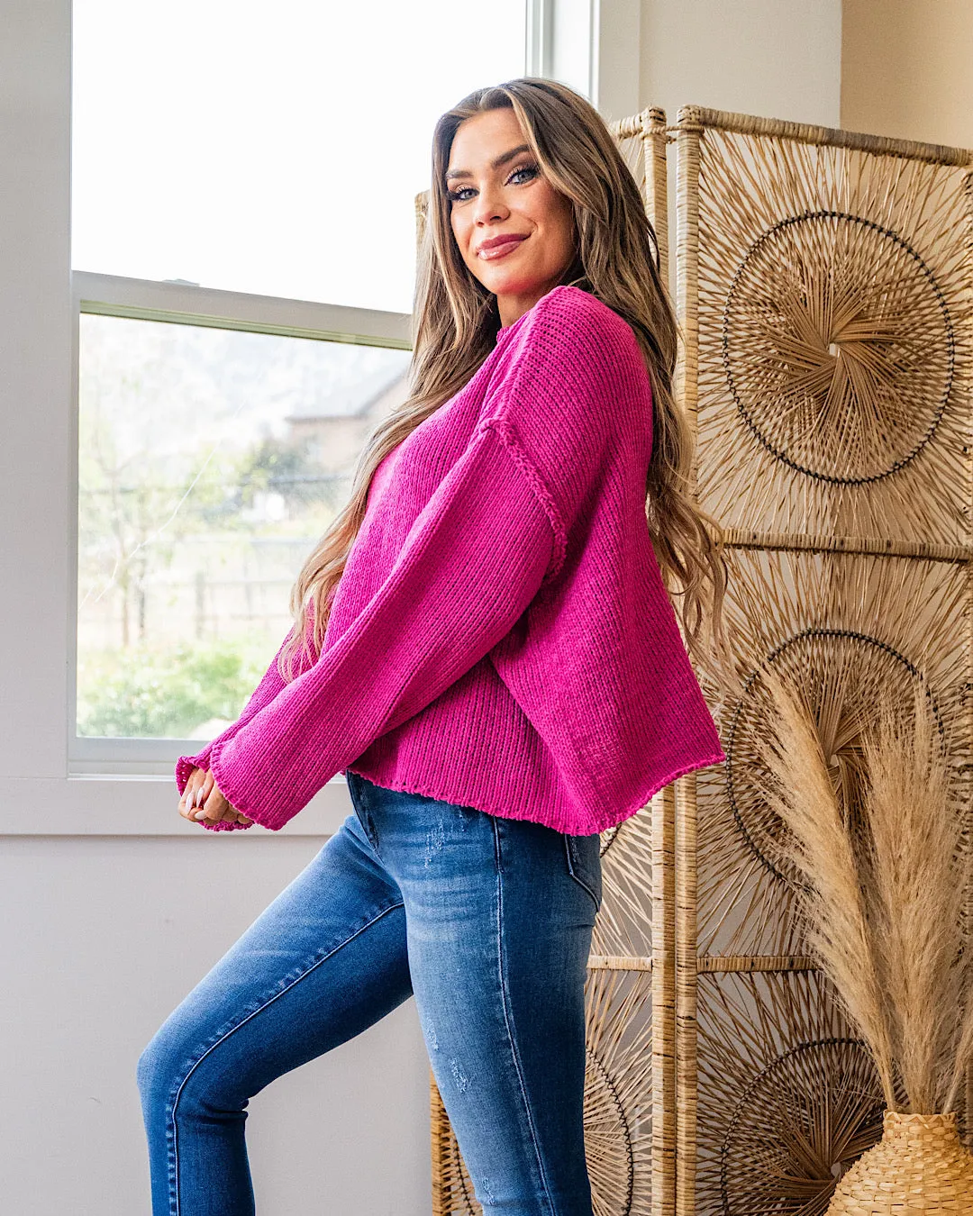 NEW! Rowan Hot Pink Chenille Sweater