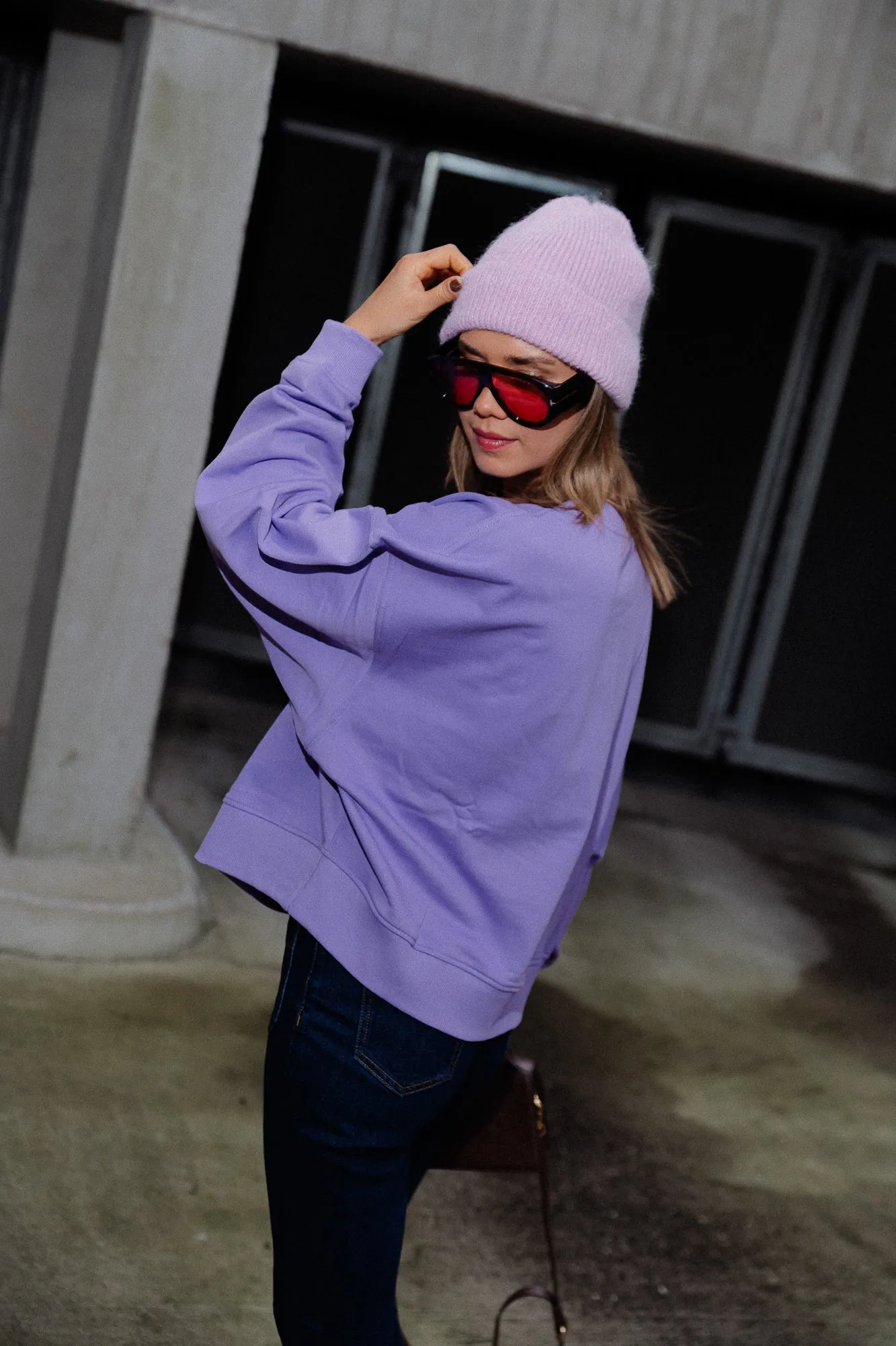 Oversize Emielia sweater english lavender