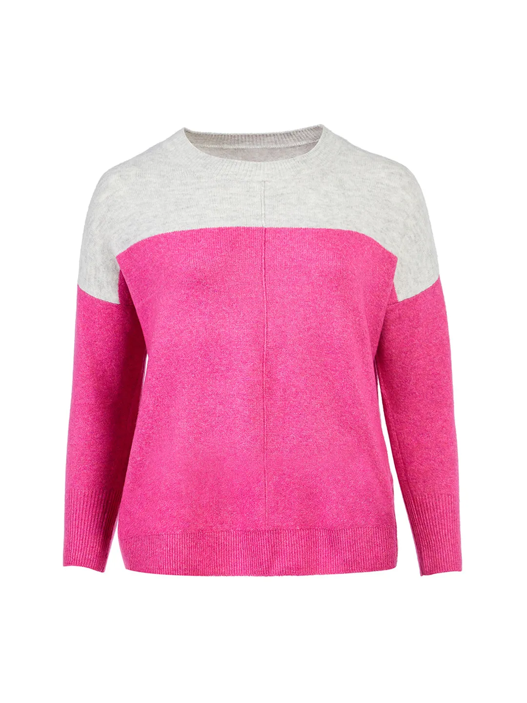 Pink Colorblock Cozy Sweater