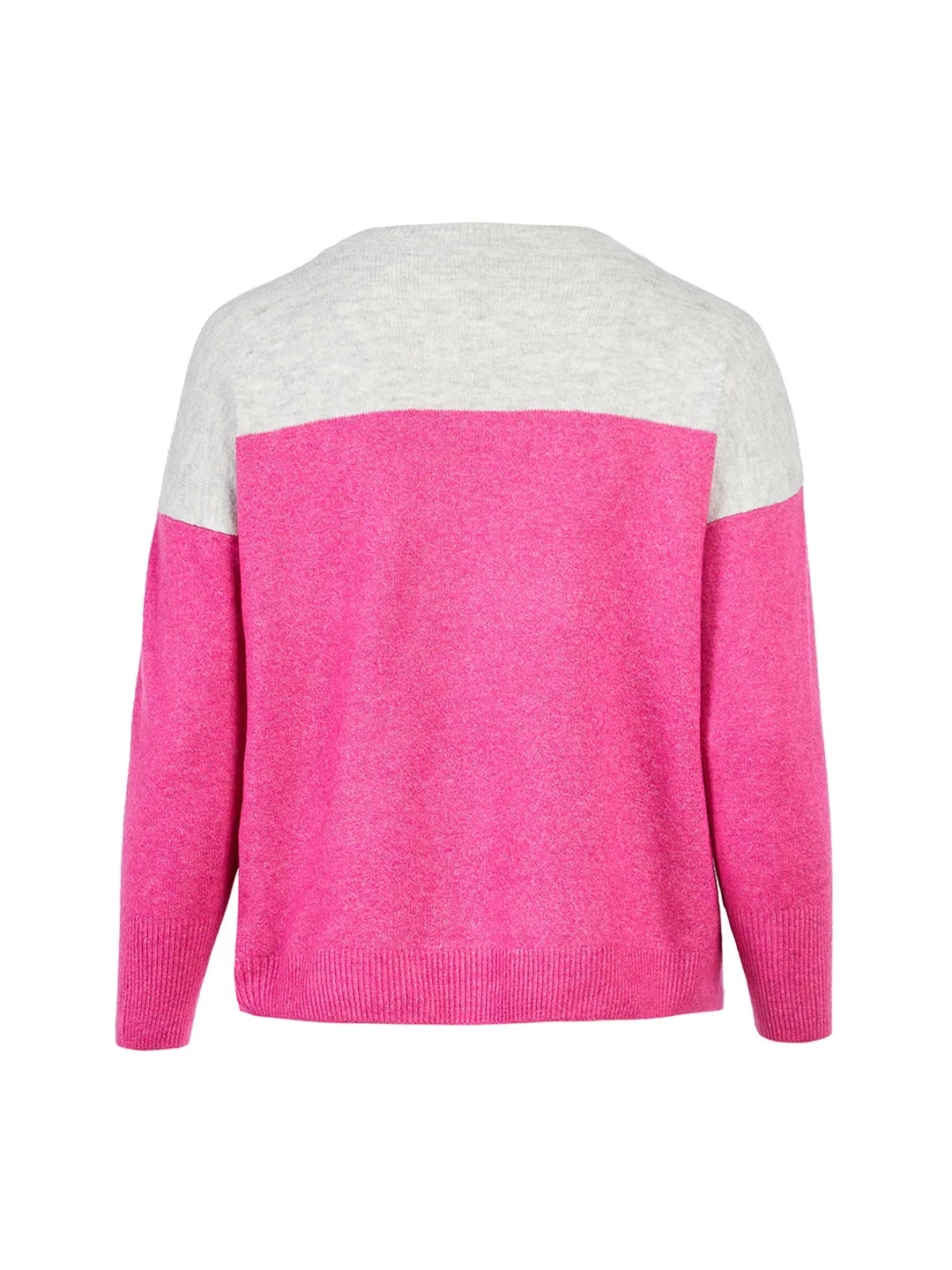 Pink Colorblock Cozy Sweater