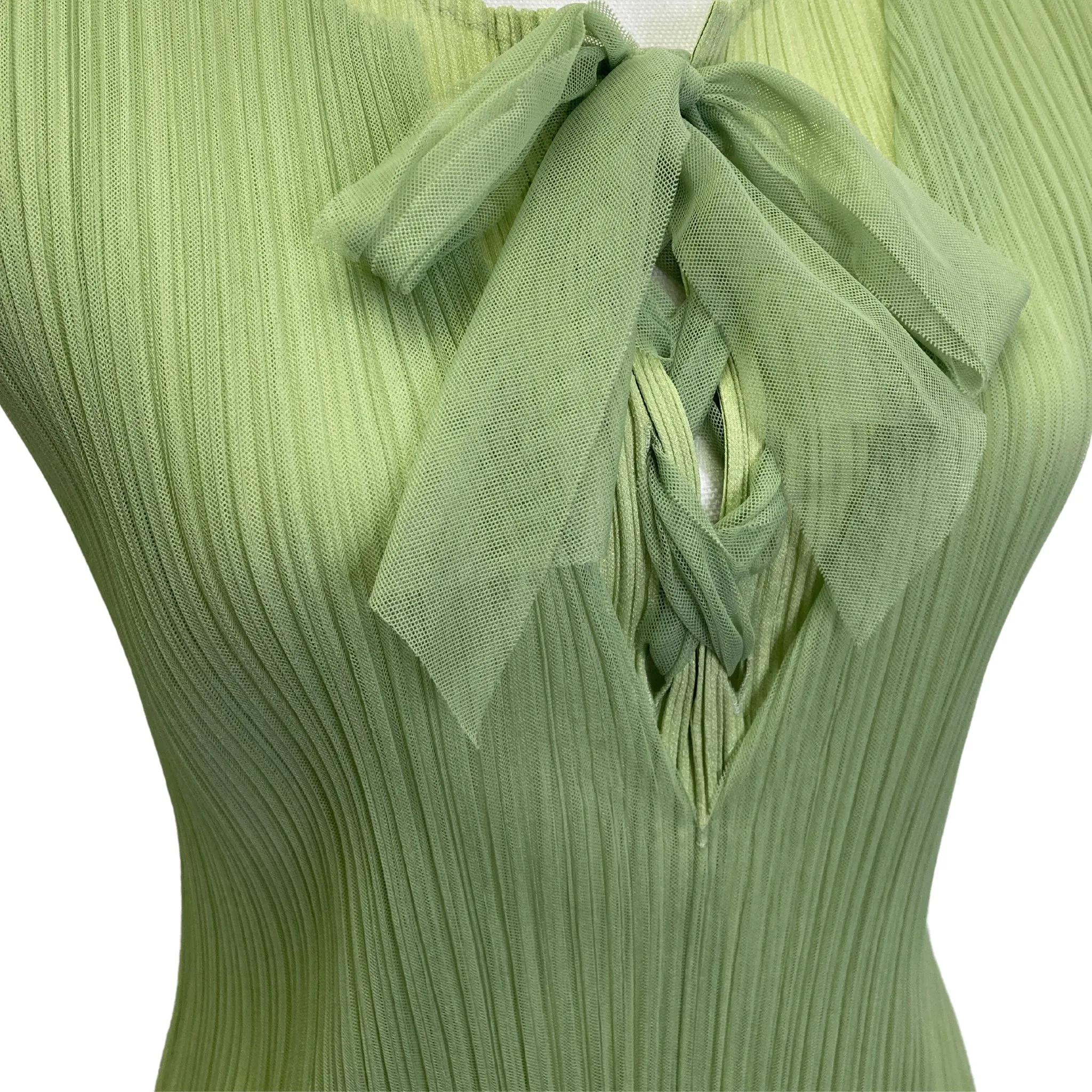 Pleats Please Issey Miyake Green Blouse