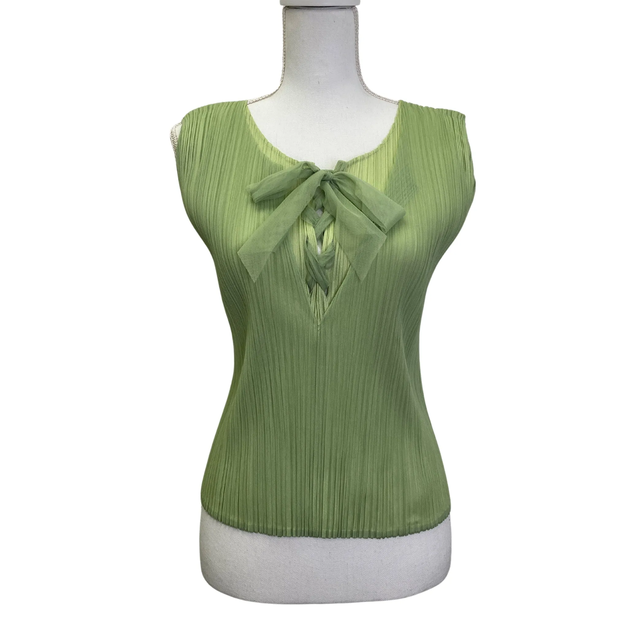 Pleats Please Issey Miyake Green Blouse