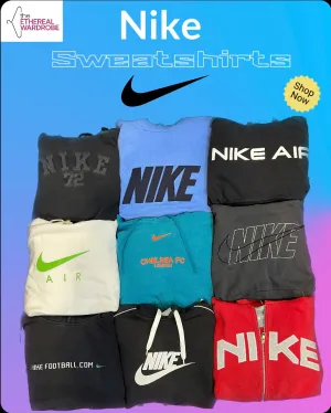 Premium Nike Sweatshirts, Mostly Embroidered Logos, Including Vintage Pieces