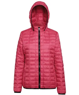 Red - Women's honeycomb hooded jacket