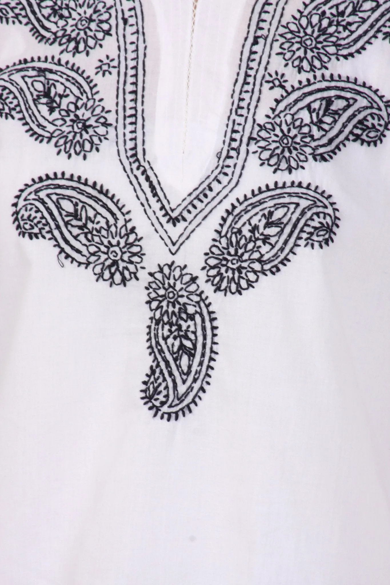 Sakkas Paisley Embroidered Cotton Long Sleeve Blouse