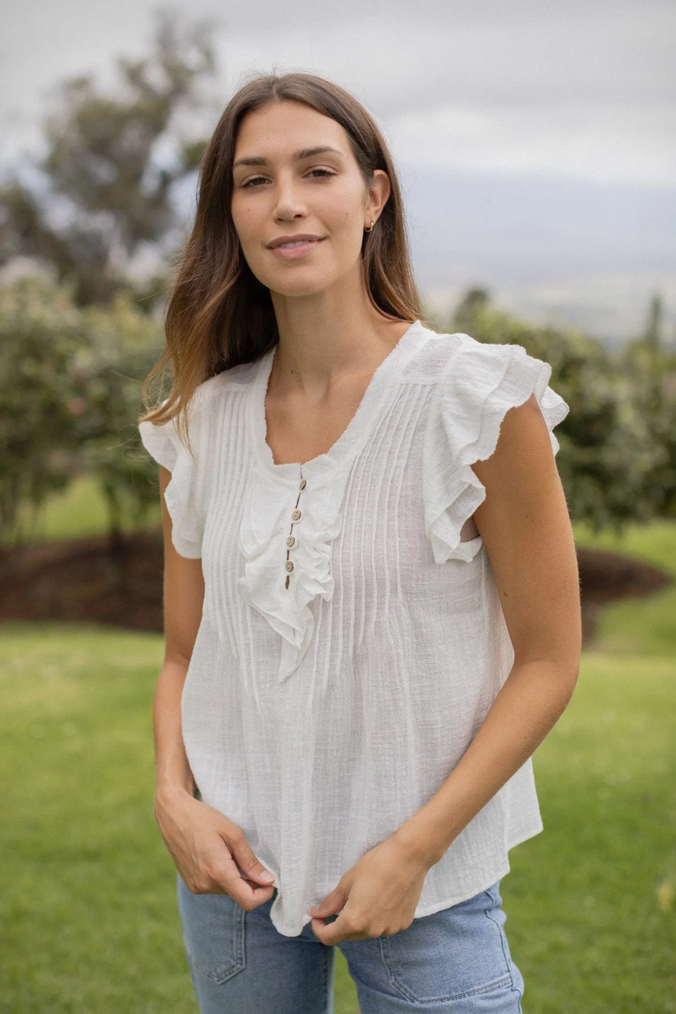 Savannah Blouse - White